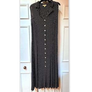 Polkadot Sleeveless Maxi Halter Dress